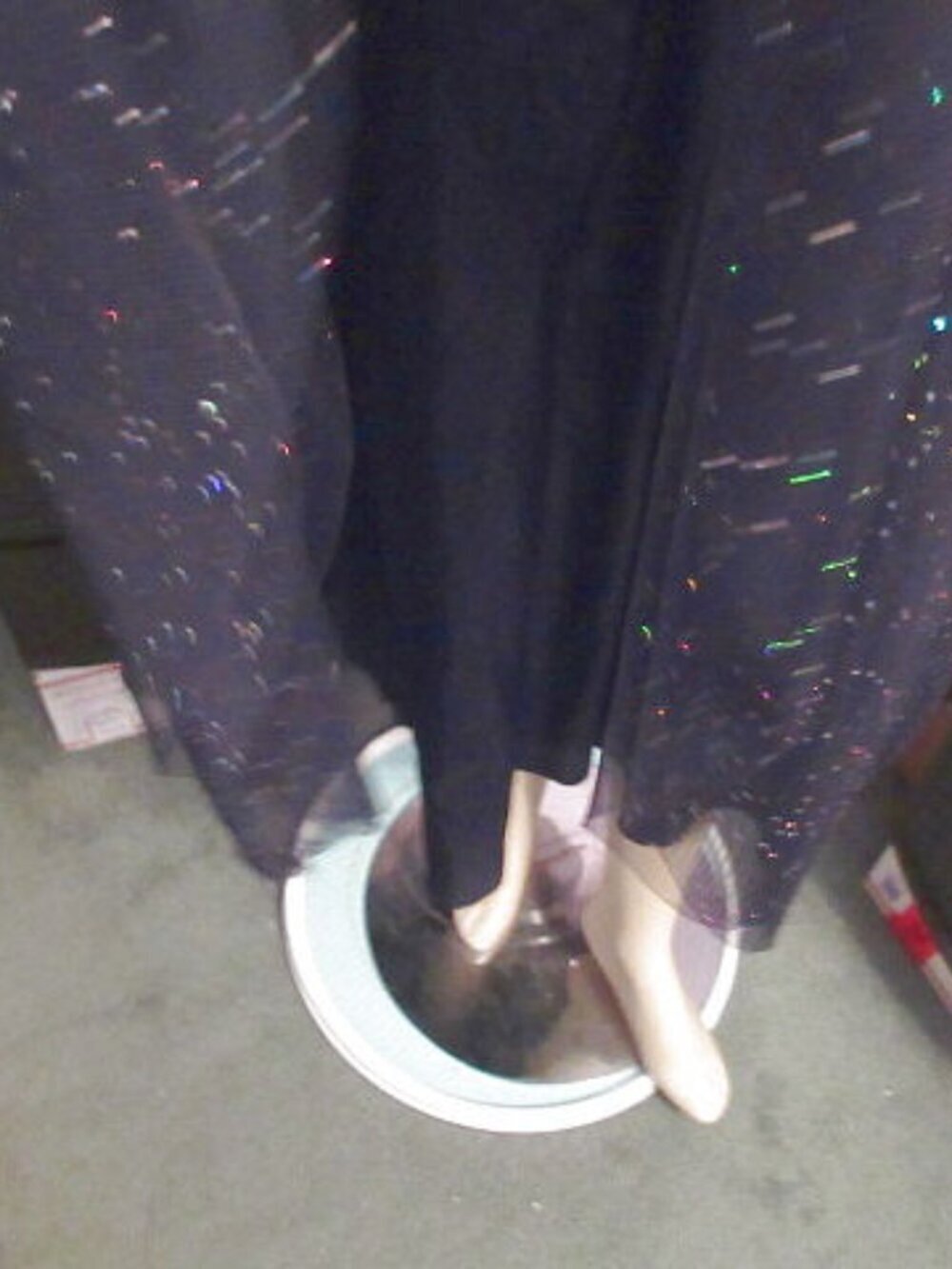 Vtg 90s Y2K Torrid Glitter Tulle Dress Size 14 Iridescent Midi Whimsigoth Fairy - Picture 5 of 13